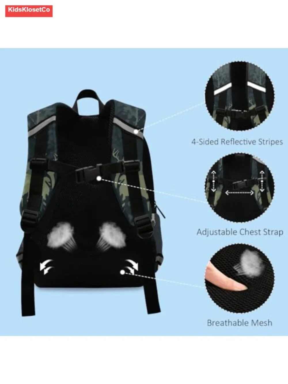 Mini Backpack for Kids Toddler Boys Girls with Chest Strap Anti-Lost Rope